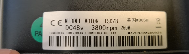 TSDZ8 label